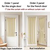 Vatge Self Adhesive French Door Curtain - Front Door Curtain