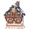 Small Figures & Ornaments Winter children House with Balcony illuminated