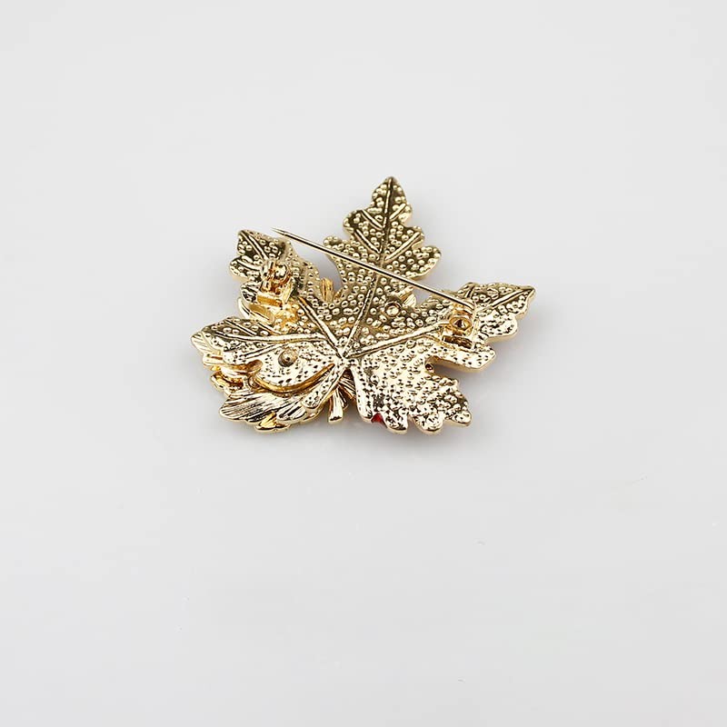 Maple Leaf Brooch Pin Autumn Fall Leaves Brooch Retro Lapel