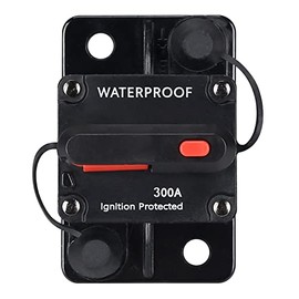 NC 300 Amp Waterproof Circuit Breaker,with Manual Reset,12V-48V DC, for Car Marine Trolling Motors Boat ATV Manual Power Protect for Audio System Fuse