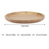 Round Wood Tea Tray Sushi Snacks Fruits Serving Plate Dish