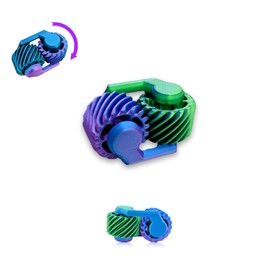 3D Printed Gear Stress Relieving Toy, Fidget Toys for Kids & Adults, Anxiety Relief Items Ideal for Autism & ADHD, Portable Sensory Toys Tool for Anxiety & Focus – Perfect Christmas & Birthday Gift