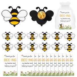Misdary 30 Sets Cute Bee Lapel Pin Badge Teacher Appreciation Thank You Gift for Employee Coworker Teacher bee party favors