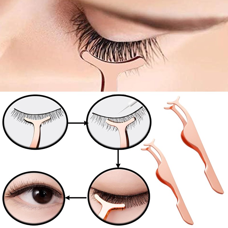 2 PCS False Eyelashes Applicator Tool Lash Curler Extensions Professional