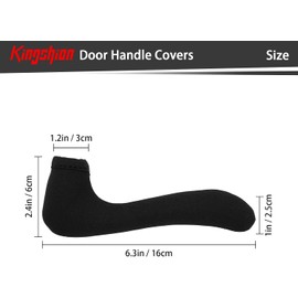 Juego de 4 fundas para manijas de puerta, material de goma de neopreno, anticongelante, anticongelante, protector de manija de puerta, funda de cojín para proteger las manos de quemaduras