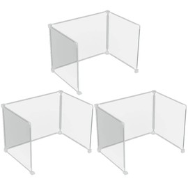 Zerodeko 3pcs Transparent Partition Oil Desk Divider Portable Desk Classroom Privacy Desks Coverage Sneeze Guard Sneeze Shield Student Plastic Accessories Translucent