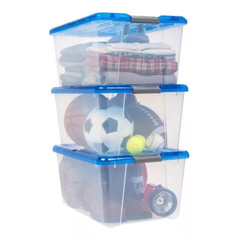 Iris 4 Cajas Plasticas Para Almacenar 42ltrs.