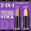 CCbeauty 2-IN-1 Matte Contour Stick Makeup,Cream Dual Highlighter Bronzer Stick,