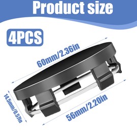 IKOPFLN Pack of 4 Wheel Hub Caps, Universal Hub Caps OD 60 mm ID 56 mm High-Quality ABS, Hub Cover 60 mm, Wheel Hub Cover Wheel Hub Cover, for Wheel Hubs Car Accessories (Black), a