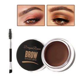 Eyebrow Pomade Brow Gel Pomade,Long Lasting Waterproof and Enhancers Eyebrow Soft Smooth,Eyebrow Makeup Gel with Eyebrow Brush for Girls and Women-Brown