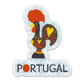 Portugal Rooster - 5" Vinyl Sticker - for Car Laptop I-Pad - Waterproof Decal