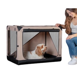 Pet Gear Insta-Fold Soft Crate for Dogs, 30", Ecru