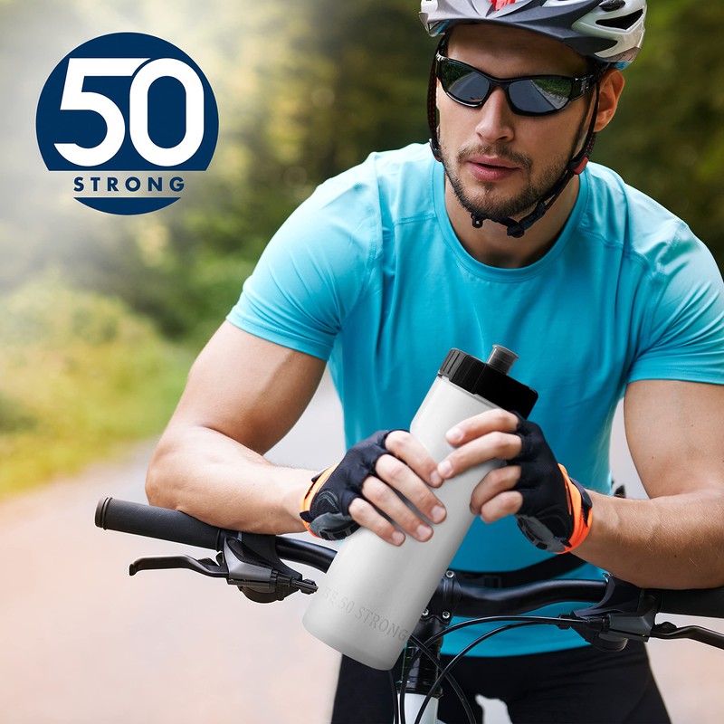 50 Strong Sports Water Bottles 2-Pack – Reusable 22 oz