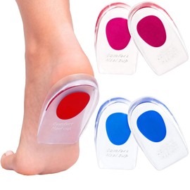 VERALY.MX Plantillas Ortopédica Taloneras Espolón Calcaneo Espolón del Talón y Dolor de Aquiles. Copas de Gel para el Talón y Cojines de Apoyo Absorbente muy Comodos (3 Piezas)