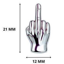 Set mit zwei Pins, Rock-Motiv, 3D, Geschenk für Ehrenfinger, originell, Anstecknadel, Herren, Brosche, Geschenk, Rucksack, Rebel, silberfarben, modisches Accessoire