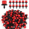 Rolcoassuns 100Pcs 1/4 Inch Adjustable Irrigation Drippers, 360° Micro Drip