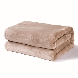 Exclusivo Mezcla Fleece Throw Blanket for Couch, Super Soft and Warm Blankets, Camel Throw All Season Use, Cozy, Plush, Lightweight, 100x127 CM