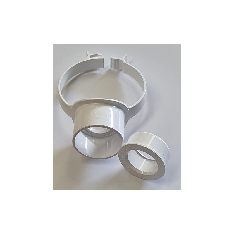 Floplast Soil Pipe White Strap Boss with 40mm - 1.5"