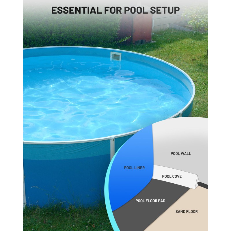 Peel and Stick Above Ground Pool Cove Foam, 16 Pack