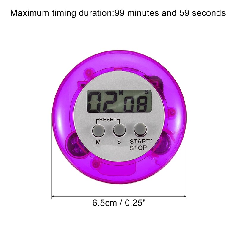 PATIKIL Round Digital Timer, Small Count Down/UP Clock with Magnetic,