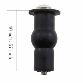 MDXing 2PCS Toilet Cover Retaining Screws Toilet Seat Screw Replacement Kit Rubber Top Nut 1.57x0.66inch Toilet Cover Retainer