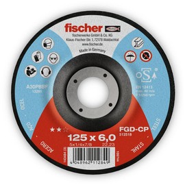 fischer CP Offset Grinding Wheel for Steel Application 6/125mm Bore Diameter 22.23mm Set of 25