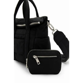 Desigual Women's BOLS_Basic Modular Voyage Accessories Nylon Across Body Bag, Black, black