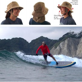 airSUP Bucket Hat for Stand Up Paddle Surf & Sun Protection Wide Brim Fast drying Polyester Sand Color by airSUP