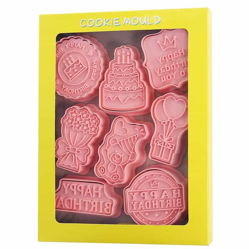 Eidoct 8PCS Cookie Cutters Shapes Baking Set Moulds Cookie Cutters