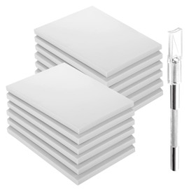 20 Pack Linoleum Blocks for Printmaking, 4x6 Inch Rubber Carving Blocks, Rubber Stamp Making Kit for Printmaking, Printing DIY Crafts (Gray, Craft Knife Include)