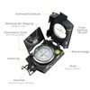 Anbte Military Compass with Clinometer, Professional Marching Compass IP65 Compass