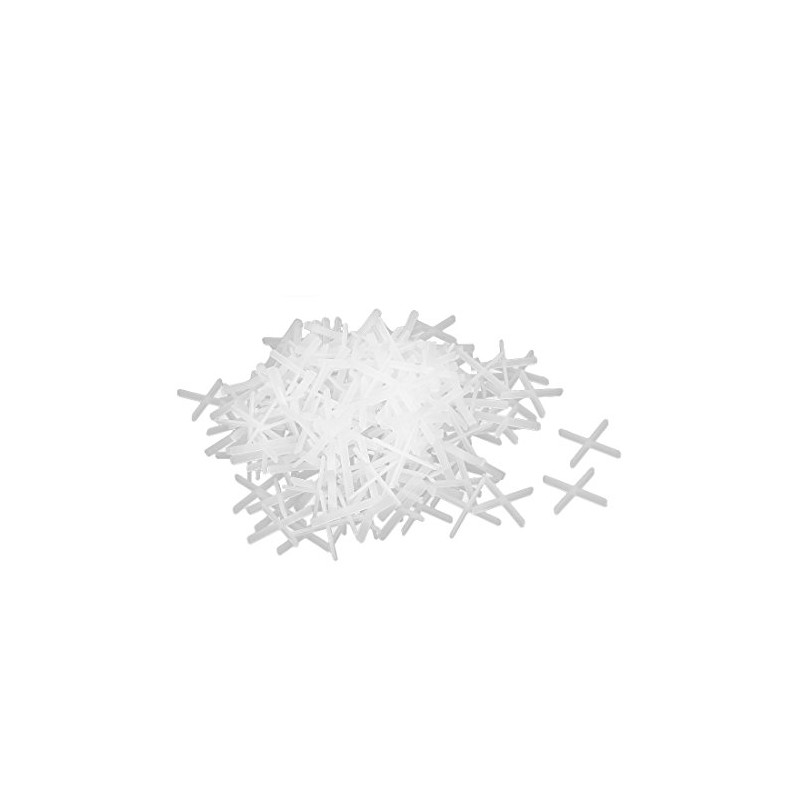Sourcingmap Wall Floor Tile Plastic Cross Spacer 1mm White 200pcs