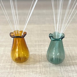 SPANSEE 2 PCS Mini Vase for Cat Whiskers, Cat Whisker Vase, Miniature Vase, Cat Whisker Holder, Tiny Vase for Decor (Green, Yellow)