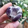 Ladeukoi Natural Crystal Heart Bag Stone, Healing Crystal Romantic Love