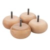 MOLLY MALOU 4 x M8 Natural Wooden Bun Feet with