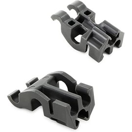 DEKAROX 2 x Lower Basket Insert Bearing for Whirlpool Bauknecht Ignis 481010600198 for Plates Folding Spikes in Dishwasher Dishwasher Lower Basket