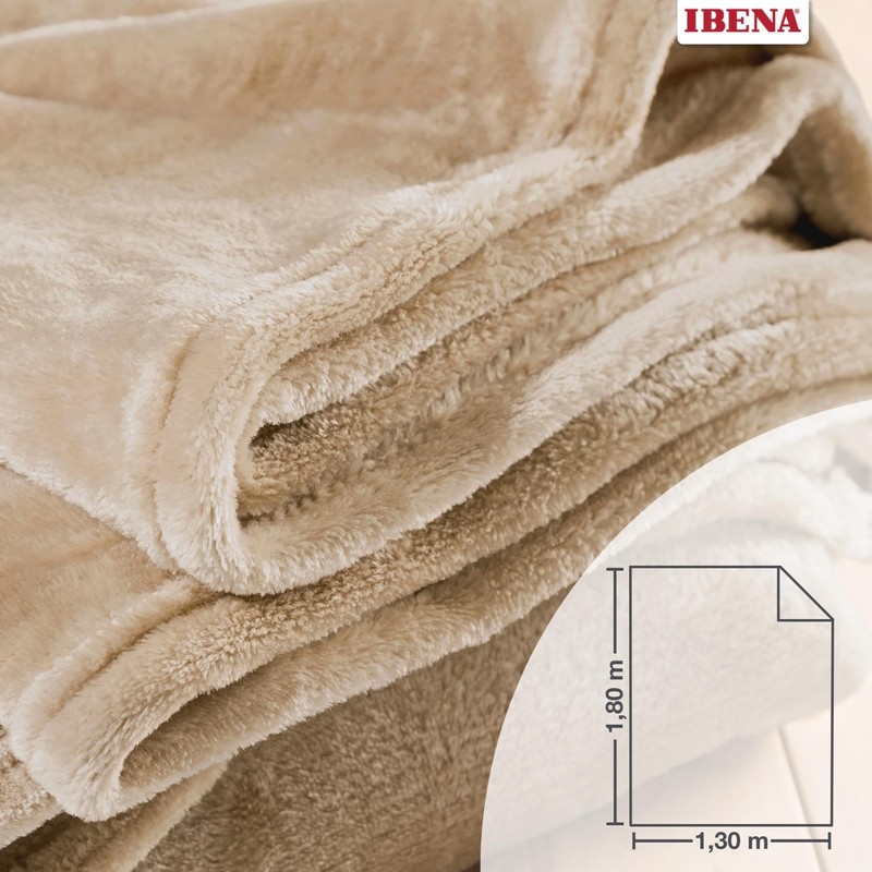 Ibena Olbia Cuddly Blanket 130 x 180 cm – Fluffy,
