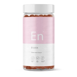 Biotin Gummies | 10,000mcg Strength | 2 Months Supply - 60 Vegan Vitamins | for Healthy Hair, Skin and Nails | Natural Watermelon Flavour | No Artificial Flavours and Preservatives