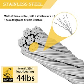 Picture Rail Hooks and Wire Hanging System,Sunxer Tool Picture Hanging Kit ,2PCS Picture Rail Hanging System for Picture Frame Mirror Art Gallery Display(1/25"-3.3ft)