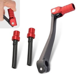 MOXRUQ Motorcycle Gear Shift Lever, Folding CNC Anodizing Gear Shifter, Dirt Bike Modification Accessories, Universal for 50cc-125cc Dirt Bike Motorcycle (Black)