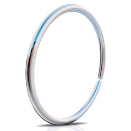 Tiny Silver Nose Ring - Snug Silver Nose Piercing - 925 Silver 7mm Ring - Thin Nose Piercing Hoops