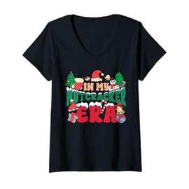 Womens Christmas In My Nutcracker Era Toy Soldier Costume Xmas V-Neck T-Shirt