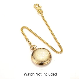 BOSHIYA Vintage Pocket Watch Chain Clip & Lobster Buckle Metal Alloy Pocket Vest Chain Gold Pocket Watch Chains for Men with Box
