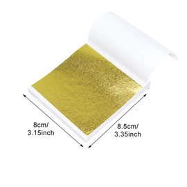 Quiltique 100 Pieces Paper Gold Leaf B Gold Leaf and Metallic Foil Durable Beautiful Colors for Holiday Home Decoration DIY (8 x 8.5 cm) (Color : Gold), 22342331
