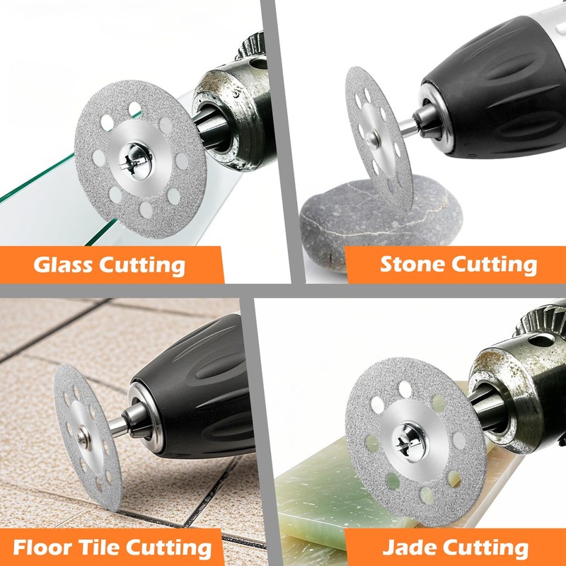 VLYX 545 Diamond Cutting Wheels (20PCS) + 3mm Mandrel (4PCS)