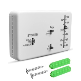 RV Analog Thermostat Fit for Dometic Replace 3106995.032, 12 VDC Beautiful RV Thermostat, Cool Only/Furnace
