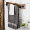 Rustic Wood & Metal Wall Mounted Towel Bar/Hanging Rod Unit