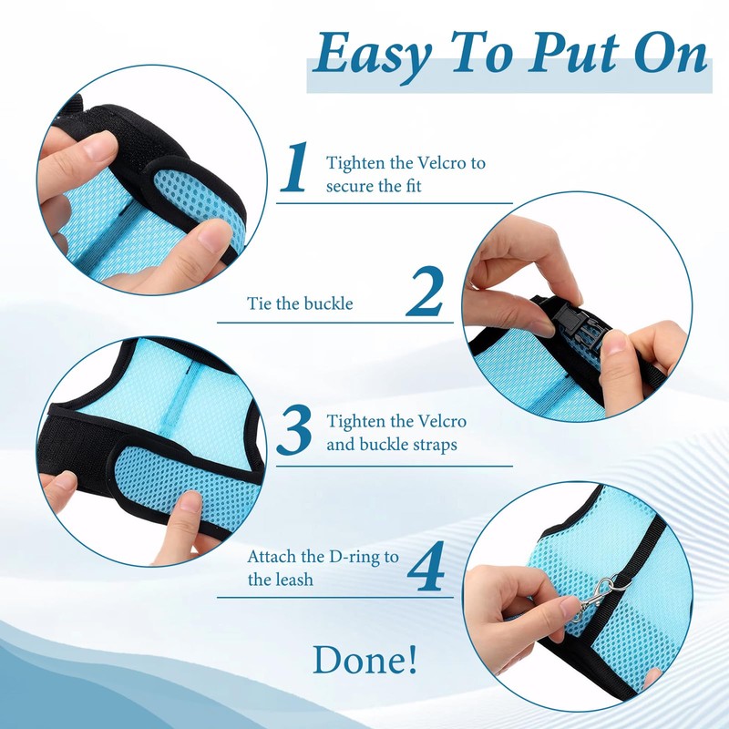 Rabbit Harness and Leash Set, Bunny Escape Proof Clothes, Soft