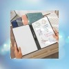 Stationery and Office Supply Notebook White Mini Portable for school,