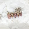 ❣Limited❣ Royal Pink Gra Handmade Nail Tips - Long Ballerina